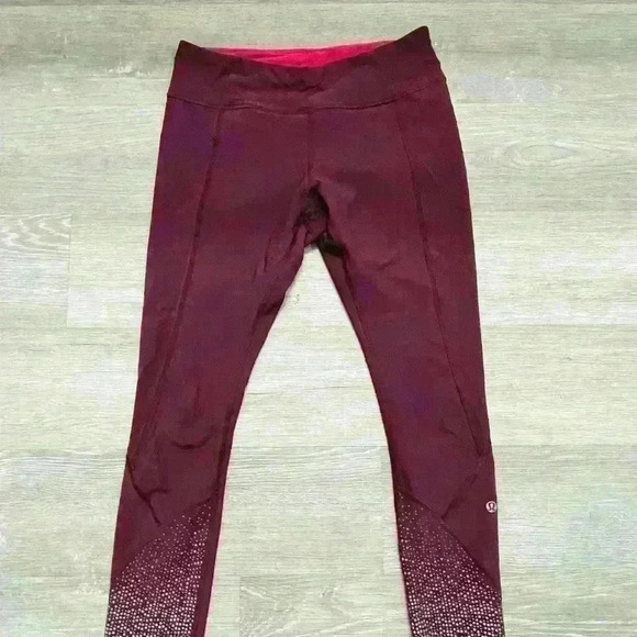 Lululemon Tight Stuff Tight~Wine Berry / Bon Bon ~ size 8 - Picture 9 of 15